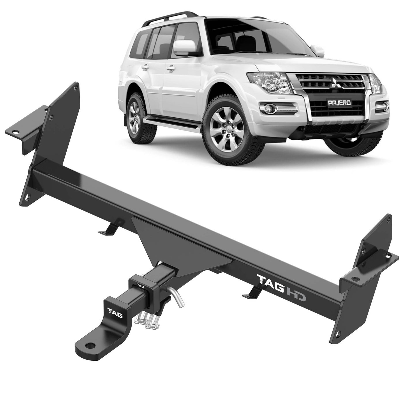 TAG+ HEAVY DUTY TOWBAR for Mitsubishi Pajero (1999 - on) - OZI4X4 PTY LTD