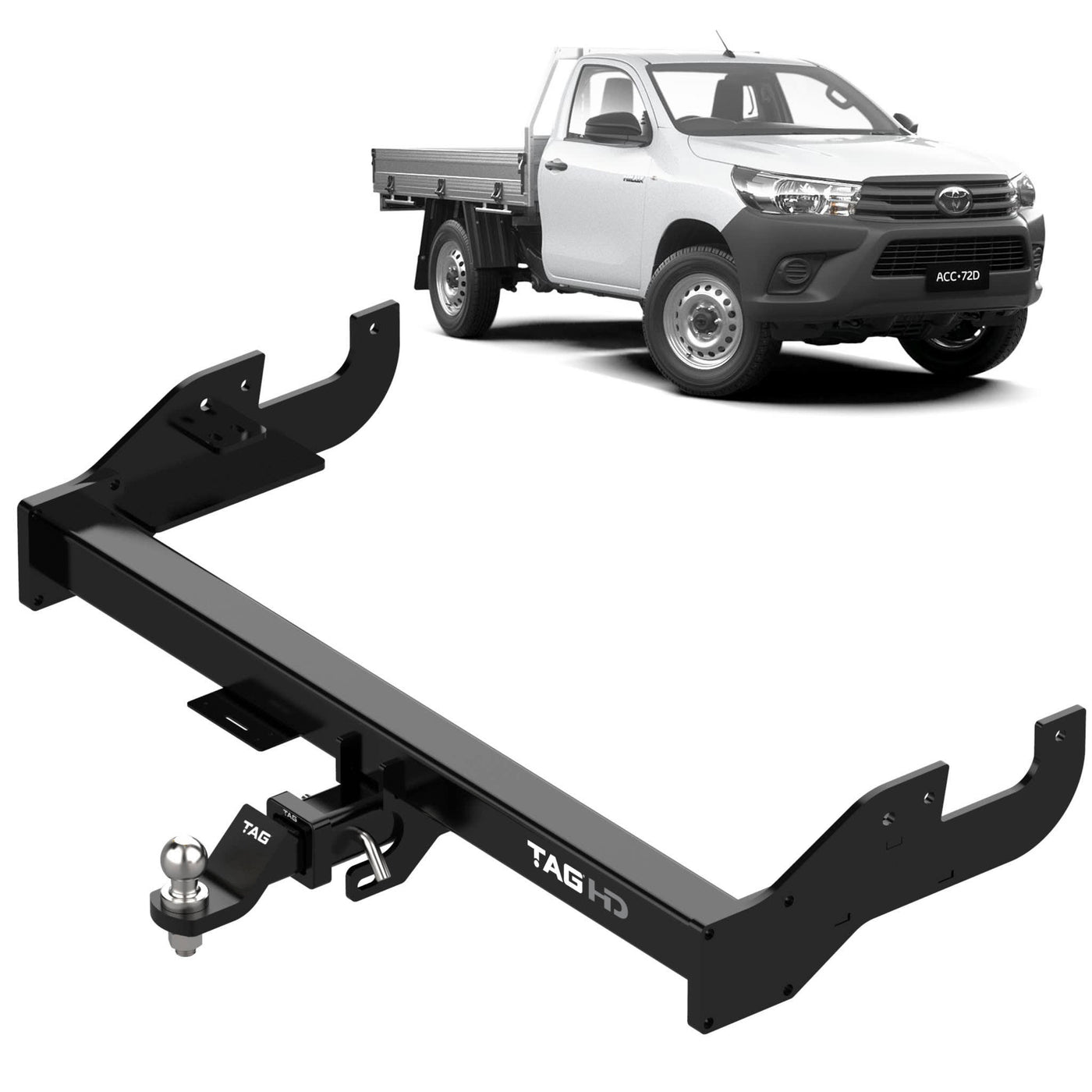 TAG Heavy Duty Towbar Suitable For Toyota Hilux with Extended Tray (04/05 - on) - OZI4X4 PTY LTD