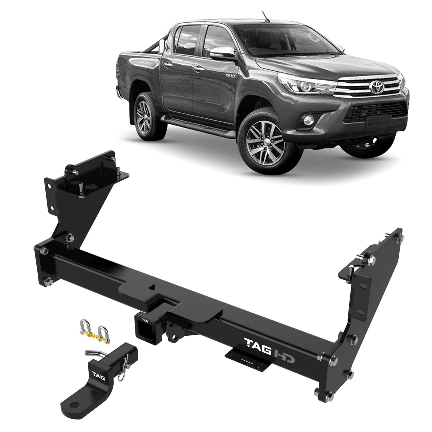 TAG HEAVY DUTY TOWBAR Suitable For Toyota Hilux Styleside (10/2015 - on) - OZI4X4 PTY LTD