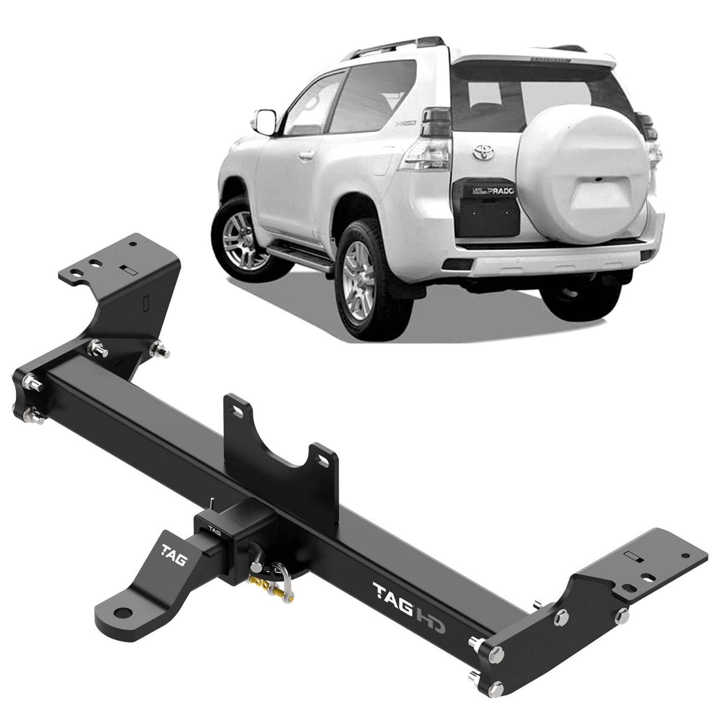 TAG Heavy Duty Towbar Suitable for Toyota Prado (09/2002 - on) - OZI4X4 PTY LTD