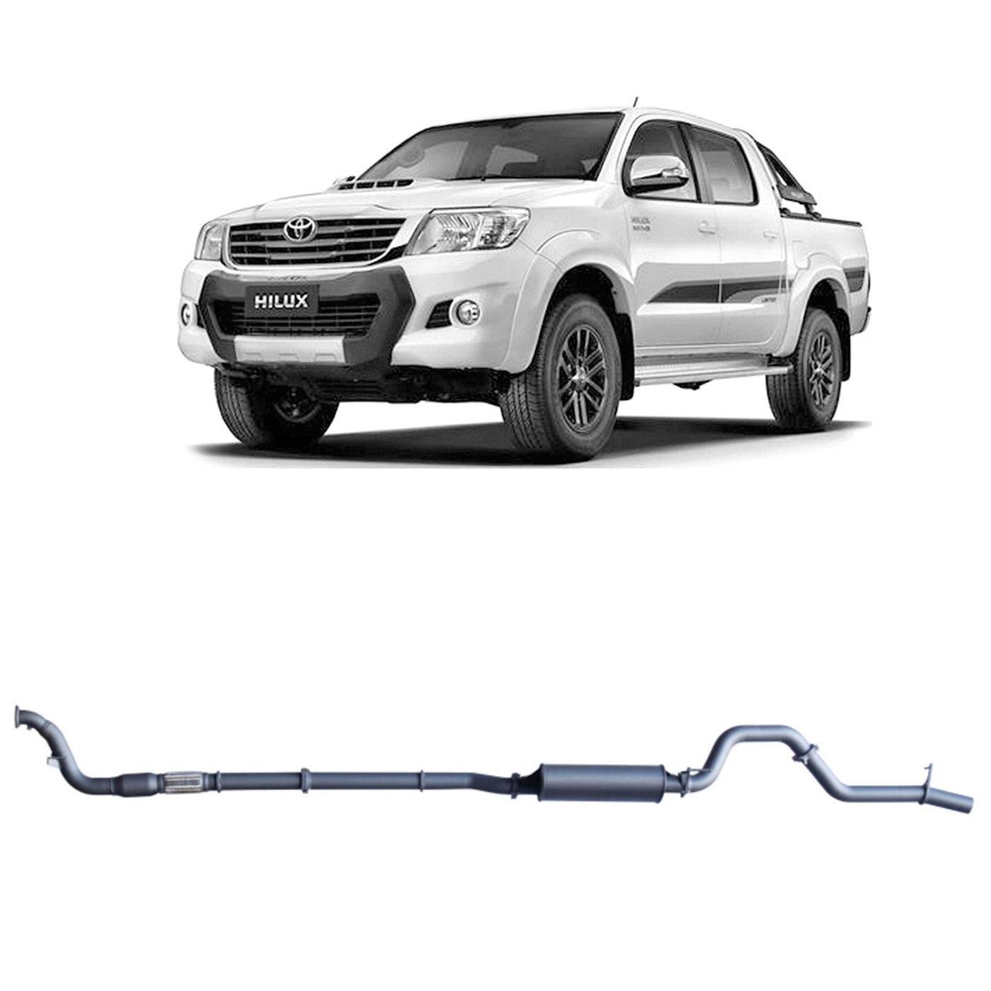 Redback Extreme Duty Exhaust Suitable For Toyota Hilux 3.0L D4D (02/2005 - 10/2015) - OZI4X4 PTY LTD