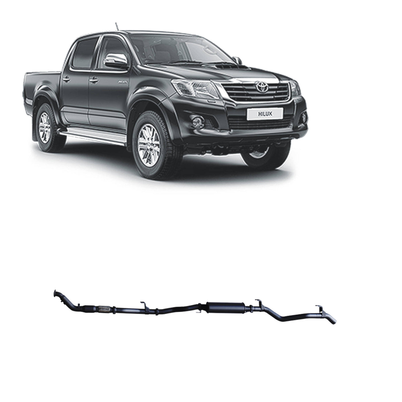 Redback Extreme Duty Exhaust Suitable For Toyota Hilux 3.0L D4D (02/2005 - 10/2015) - OZI4X4 PTY LTD