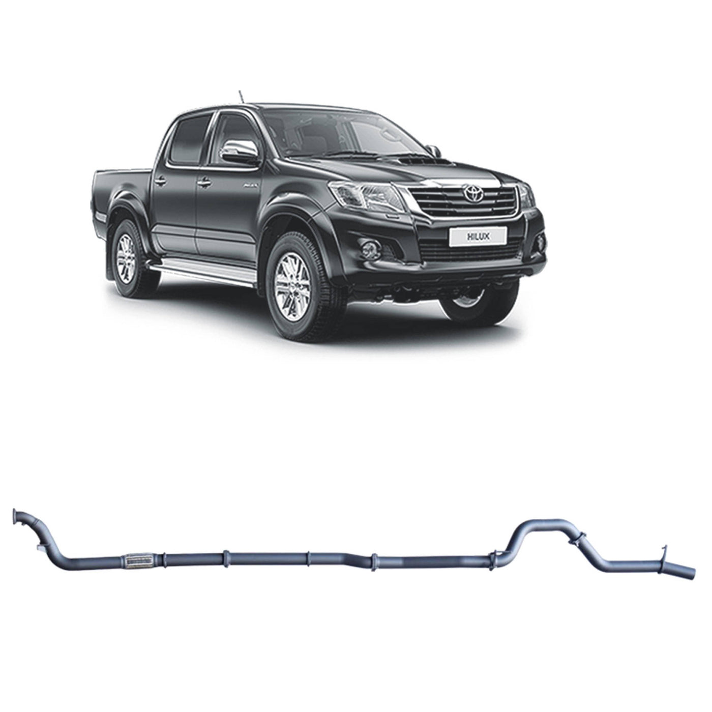 Redback Extreme Duty Exhaust Suitable For Toyota Hilux 3.0L D4D (02/2005 - 10/2015) - OZI4X4 PTY LTD