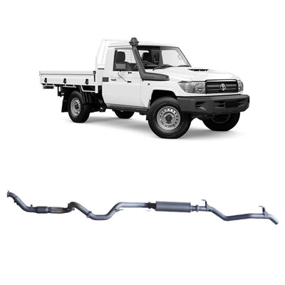 Redback Extreme Duty Exhaust Suitable For Toyota Landcruiser 79 Series Single Cab (03/2007 - 10/2016) - OZI4X4 PTY LTD