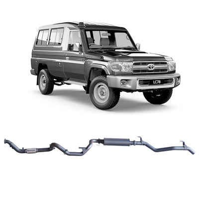 Redback Extreme Duty Exhaust Suitable For Toyota Landcruiser 78 Series Troop Carrier (03/2007 - 10/2016) - OZI4X4 PTY LTD