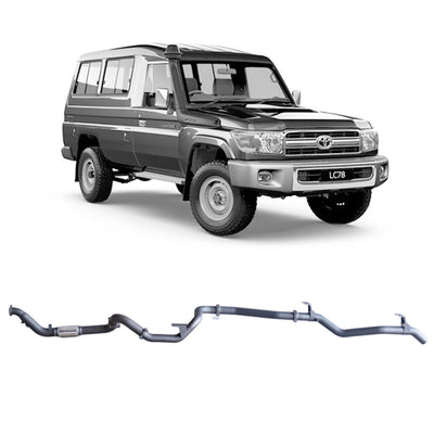 Redback Extreme Duty Exhaust Suitable For Toyota Landcruiser 78 Series Troop Carrier (03/2007 - 10/2016) - OZI4X4 PTY LTD