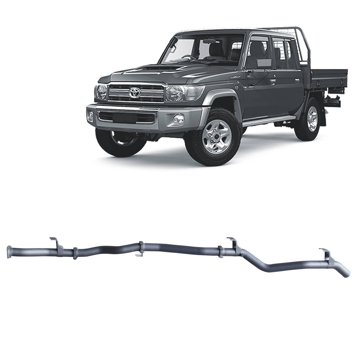 Redback Extreme Duty Exhaust Suitable For Toyota Landcruiser 79 Series Single and Double Cab (11/2016 - on) - OZI4X4 PTY LTD