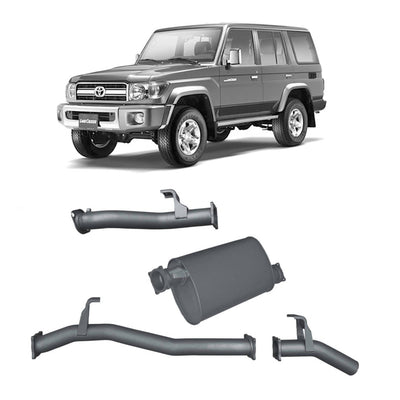 Redback Extreme Duty Exhaust Suitable For Toyota Landcruiser 76 Series Wagon (09/2016 - on) - OZI4X4 PTY LTD