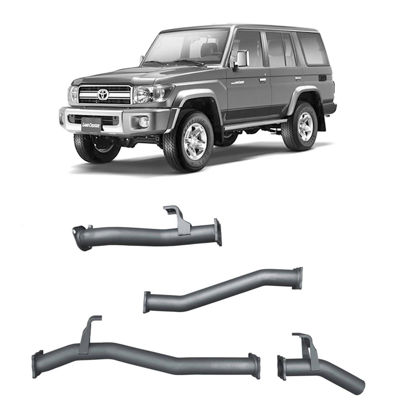 Redback Extreme Duty Exhaust Suitable For Toyota Landcruiser 76 Series Wagon (09/2016 - on) - OZI4X4 PTY LTD