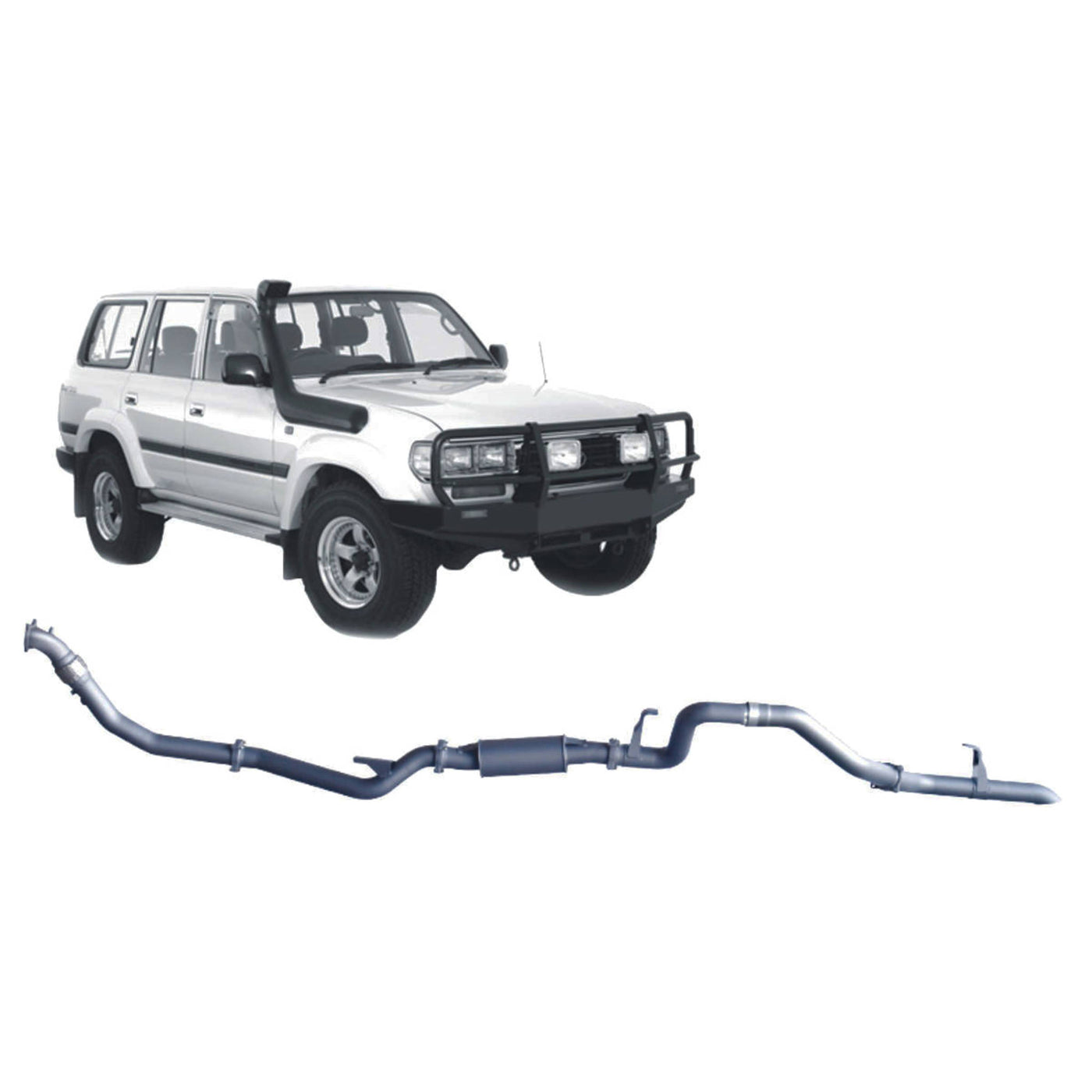 Redback 4x4 Extreme Duty Exhaust Suitable For Toyota Landcruiser 80 Series 4.2L 1HD-T/FT (01/1990 - 02/1998) - OZI4X4 PTY LTD