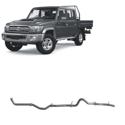 Redback Extreme Duty Exhaust Suitable For Toyota Landcruiser 79 Series with Auxiliary Fuel Tank (11/2016 onwards) - OZI4X4 PTY LTD