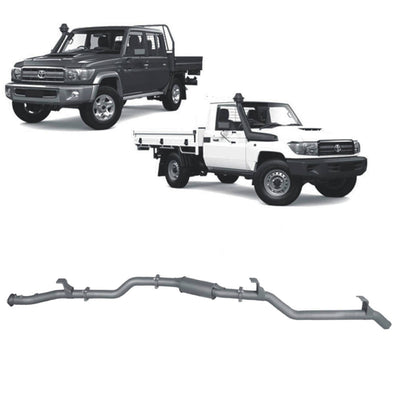 Redback Extreme Duty Exhaust Suitable For Toyota Landcruiser 79 Series with Auxiliary Fuel Tank (11/2016 onwards) - OZI4X4 PTY LTD