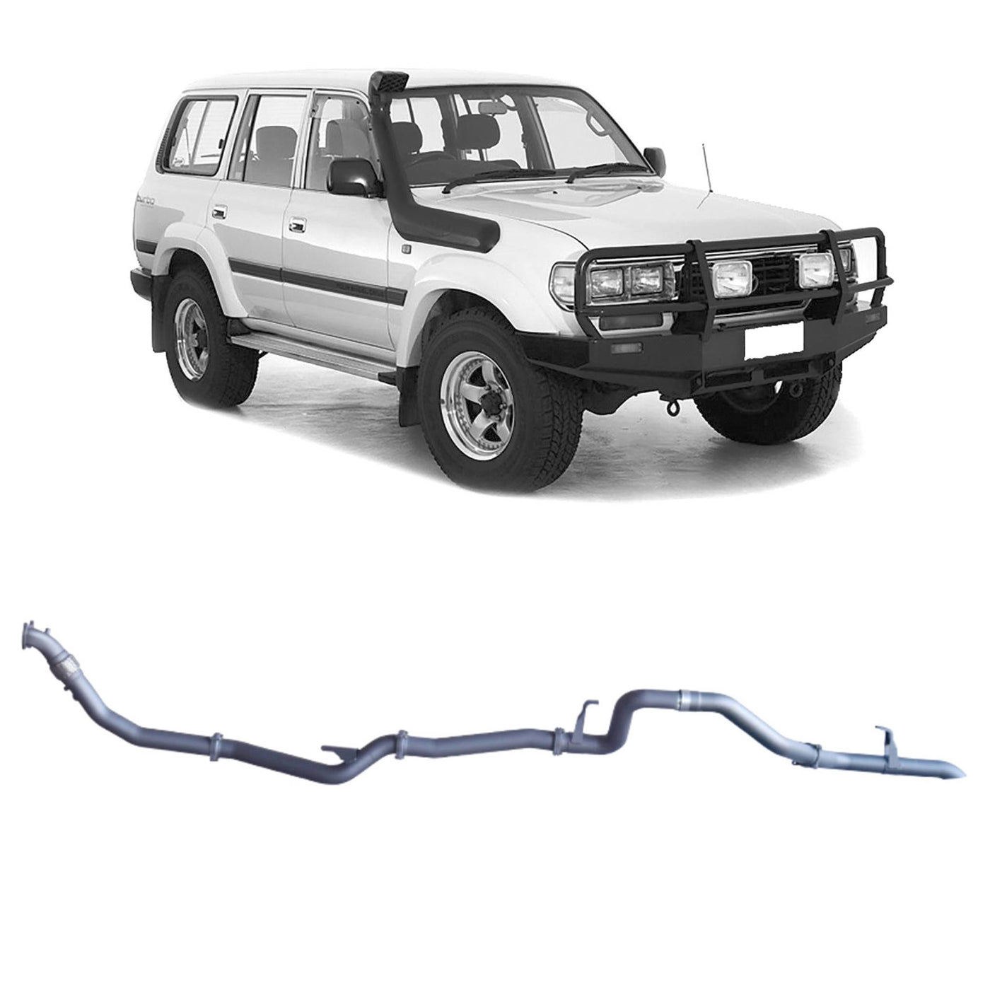 Redback Extreme Duty Exhaust Suitable For Toyota Landcruiser 80 Series Wagon 4.2L 1HZ (01/1990 - 02/1998) - OZI4X4 PTY LTD