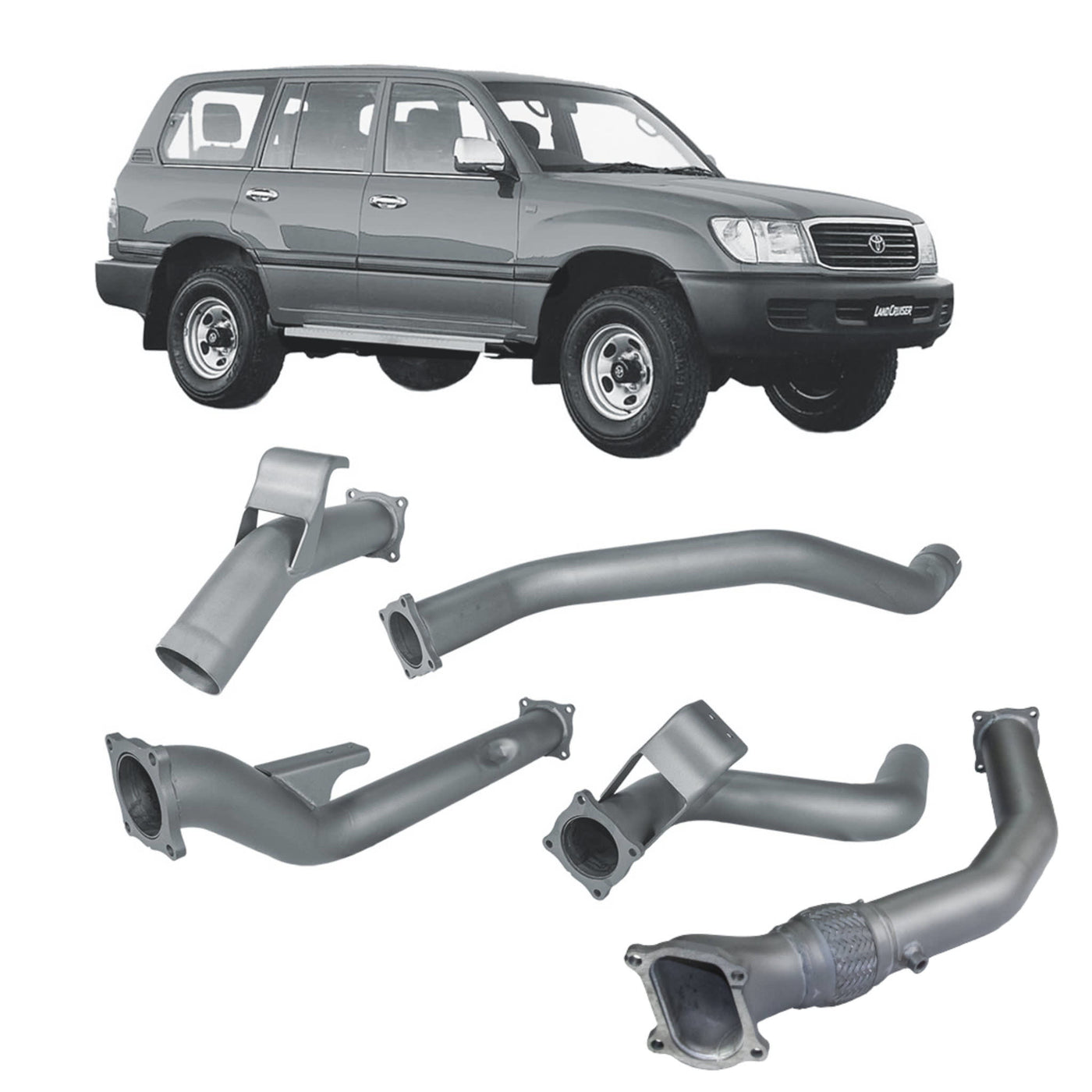 Redback Extreme Duty Exhaust Suitable For Toyota Landcruiser 105 Series Wagon (03/1998 - 10/2007) - OZI4X4 PTY LTD