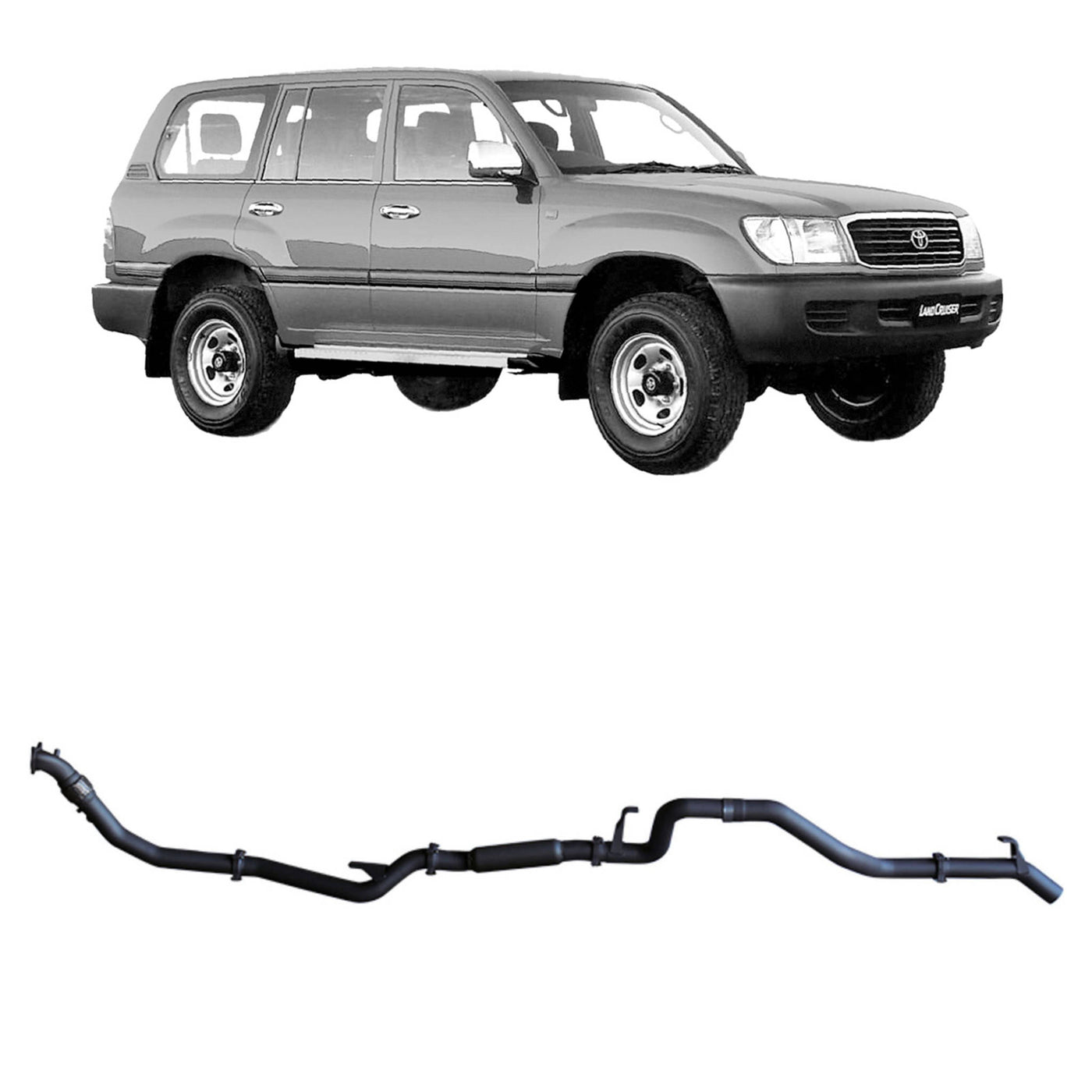 Redback Extreme Duty Exhaust Suitable For Toyota Landcruiser 105 Series Wagon (03/1998 - 10/2007) - OZI4X4 PTY LTD