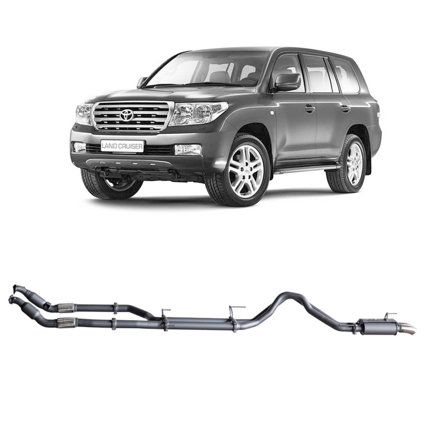 Redback Extreme Duty Exhaust Suitable For Toyota Landcruiser 200 Series 4.5L V8 (11/2007 - 09/2015) - OZI4X4 PTY LTD