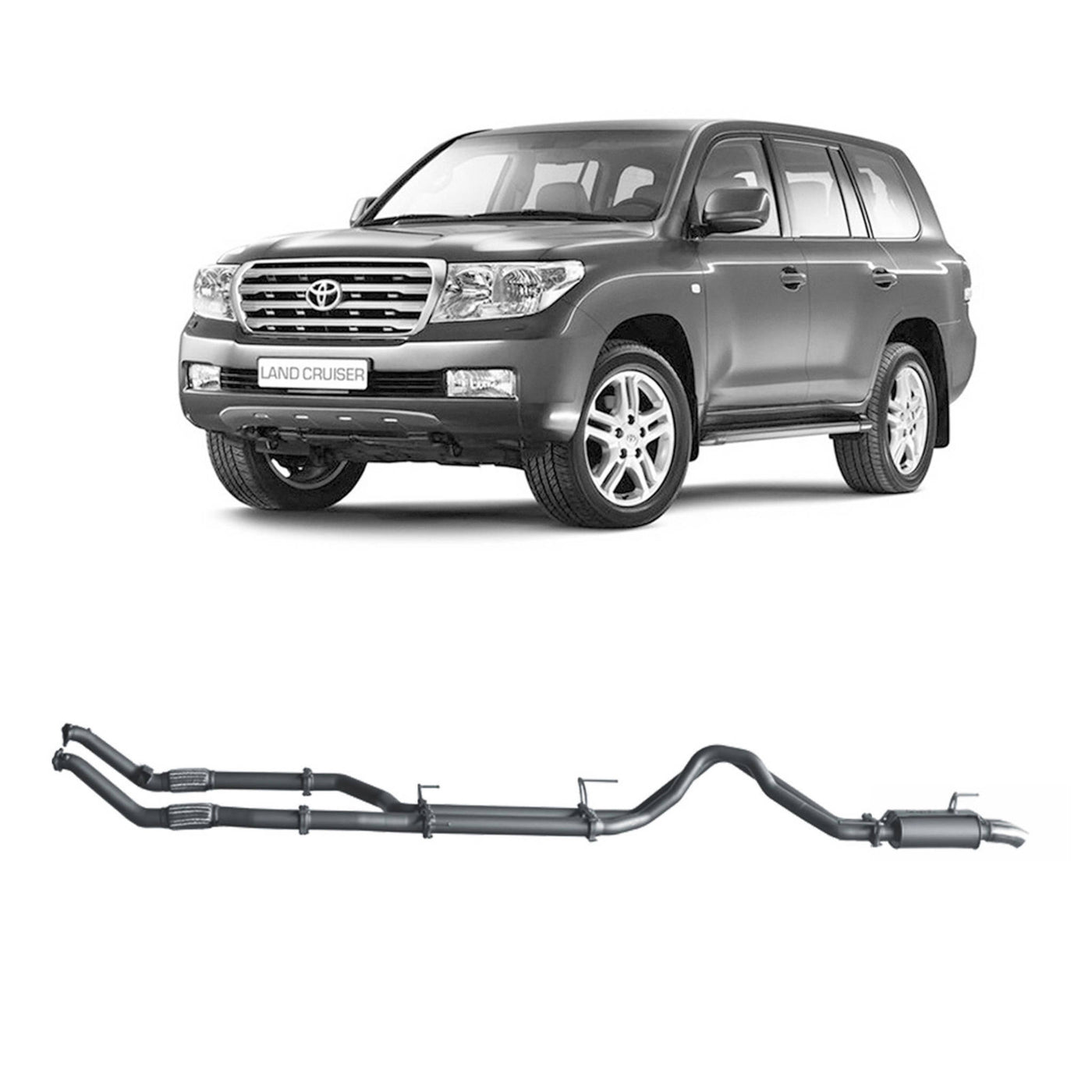 Redback Extreme Duty Exhaust Suitable For Toyota Landcruiser 200 Series 4.5L V8 (11/2007 - 09/2015) - OZI4X4 PTY LTD