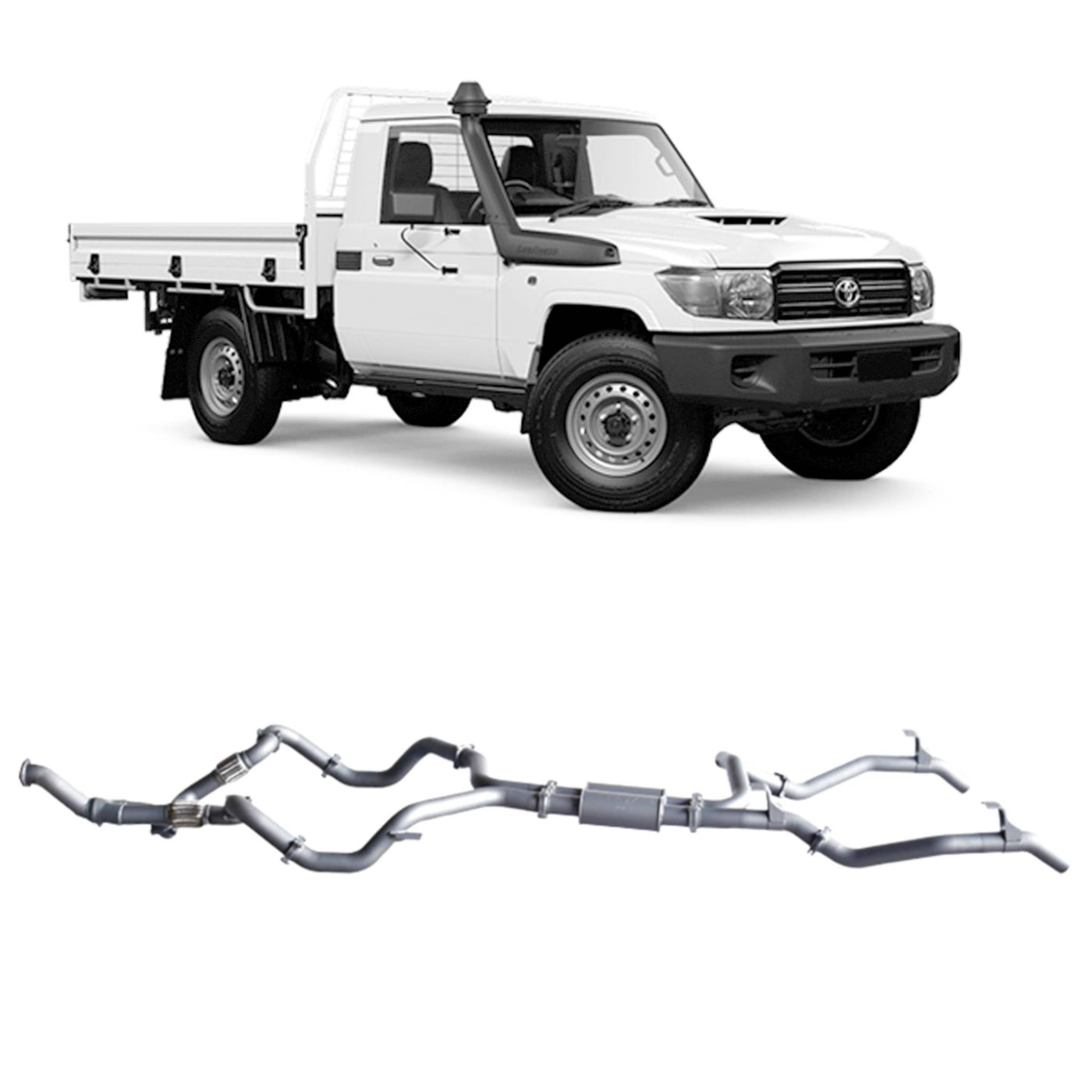 Redback 4x4 Extreme Duty Twin Exhaust Suitable For Toyota Landcruiser (01/2007 - 10/2016) - OZI4X4 PTY LTD