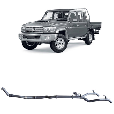 Redback Extreme Duty Twin Exhaust Suitable for Toyota Landcruiser 79 Series Double Cab (10/2012 - 10/2016) - OZI4X4 PTY LTD