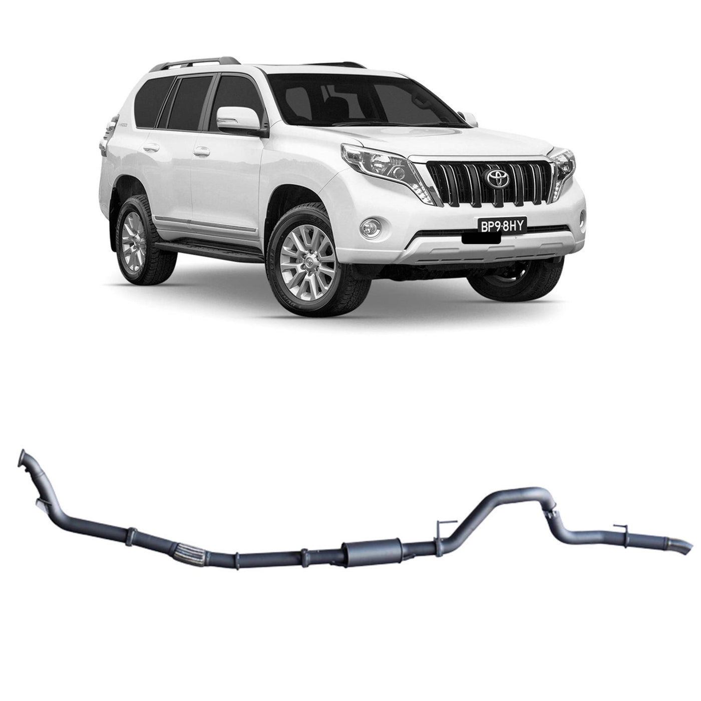 Redback Extreme Duty Exhaust Suitable For Toyota Prado 120/150 Series 1KD-FTV (11/2006 - 07/2015) - OZI4X4 PTY LTD