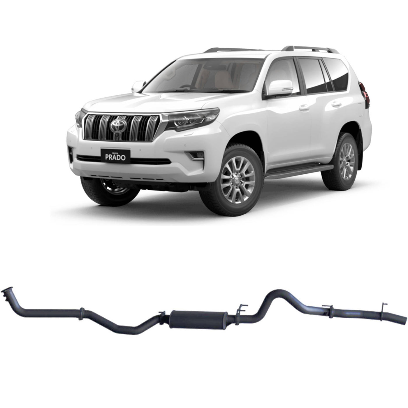 Redback Extreme Duty Exhaust Suitable For Toyota Prado 150 Series 2.8L (08/2015 - on) - OZI4X4 PTY LTD