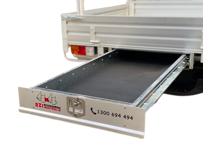 Universal Under Tray Trundle Draw 1700 Length Aluminium (TDRAW-120-B) - OZI4X4 PTY LTD