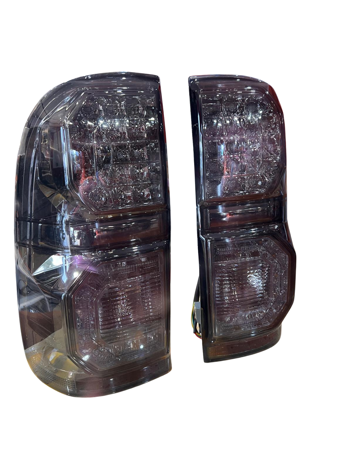 Half Smoked LED Tail Lights Pair Suitable for Toyota Hilux SR & SR5 2005-2014