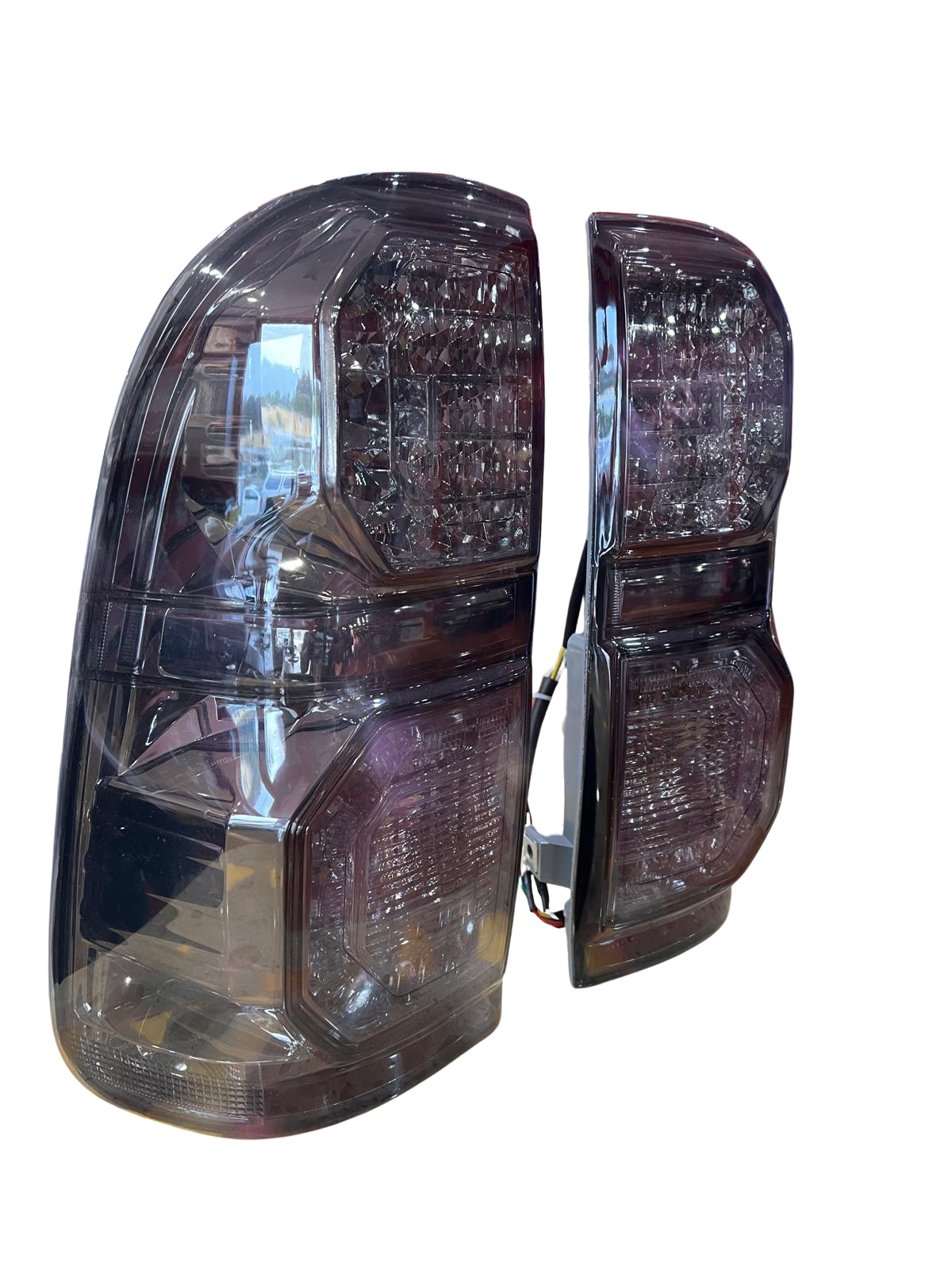 Half Smoked LED Tail Lights Pair Suitable for Toyota Hilux SR & SR5 2005-2014