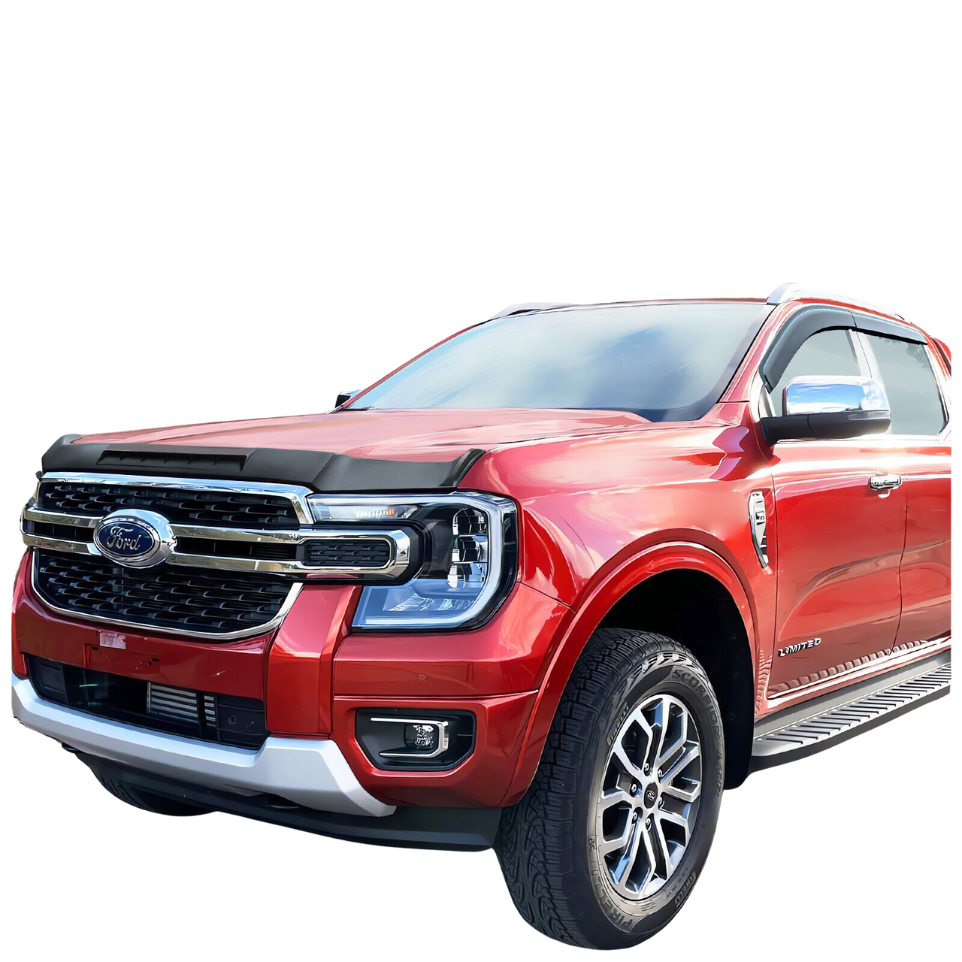 Bonnet Protector + Window Visors Weather shield Suitable for Ford Ranger Raptor 2022-2024 - OZI4X4 PTY LTD