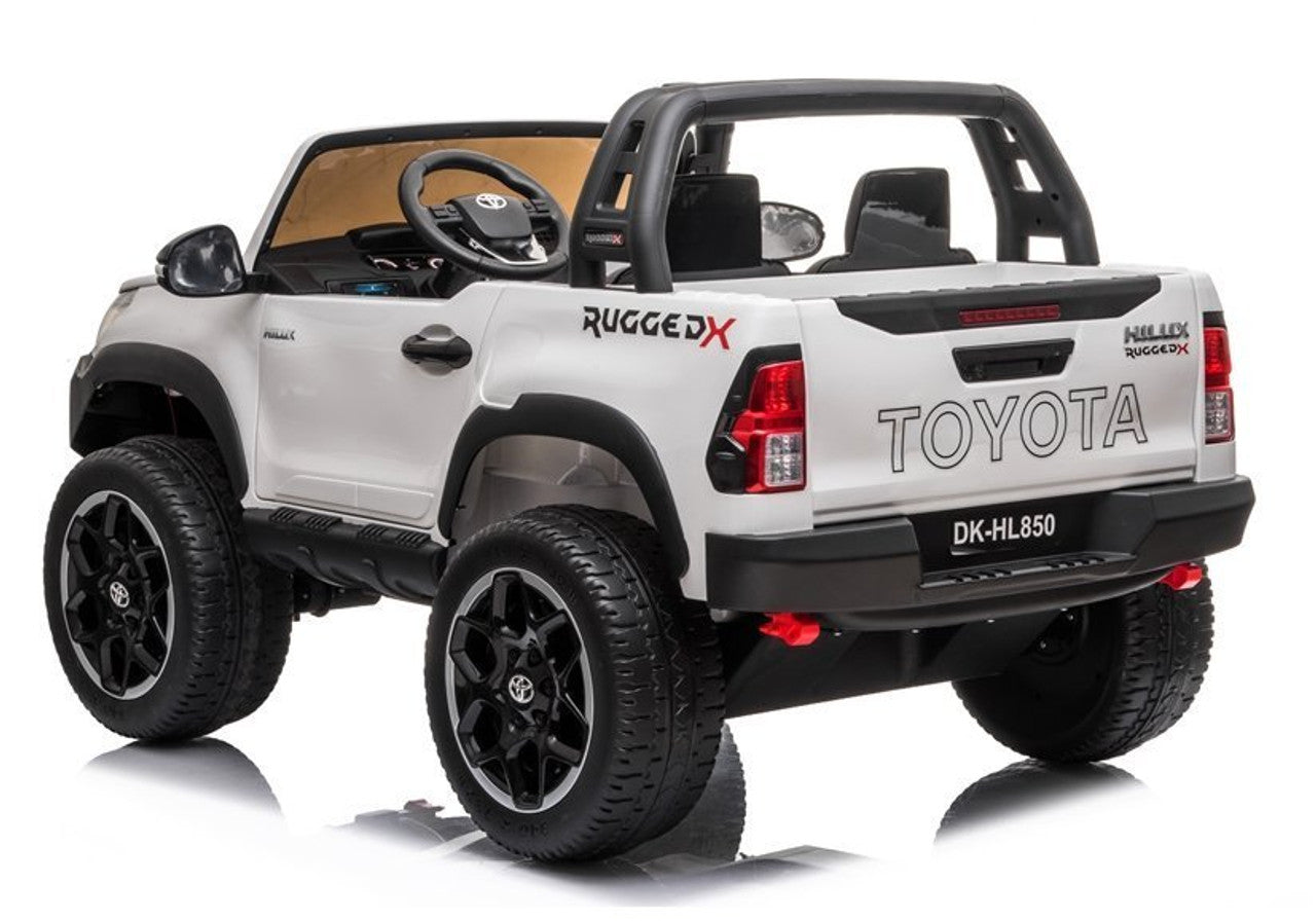 12V White Toyota Hilux Ride-On Car (Pre-Order) - OZI4X4 PTY LTD