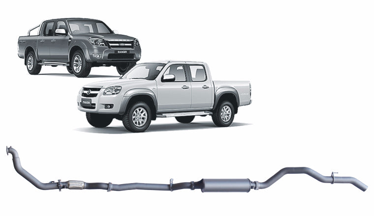 Redback Extreme Duty Exhaust for Ford Ranger (01/2006 - 08/2011), Mazda BT-50 (11/2006 - 10/2011) - OZI4X4 PTY LTD