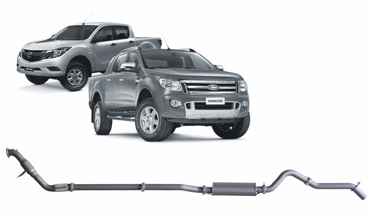 Redback Extreme Duty Exhaust for Ford Ranger 3.2L (01/2011 - 09/2016), Mazda BT-50 (11/2011 - 06/2016) - OZI4X4 PTY LTD