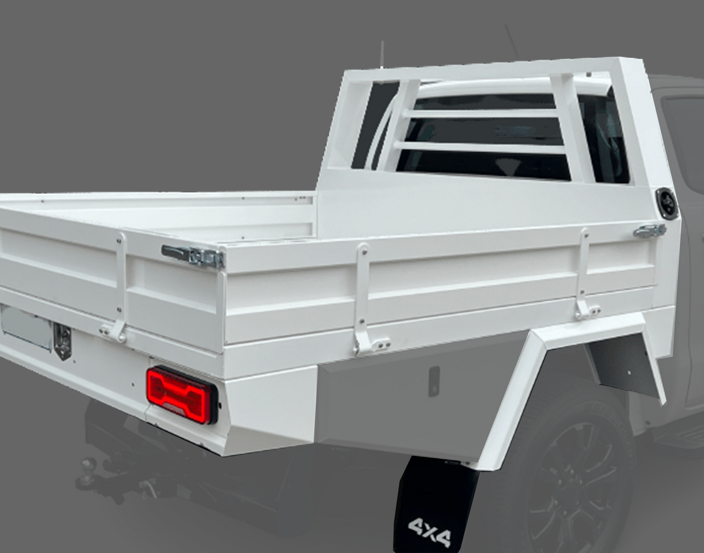 Premium 1900 Aluminium Tray Includes Water Tank Dual Cab White - No Tool Boxes - OZI4X4 PTY LTD
