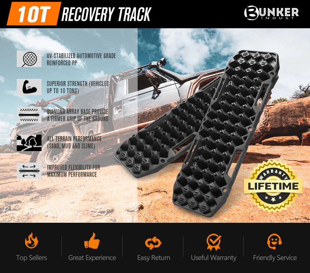 10TON Black Recovery Track (Online only) - OZI4X4 PTY LTD