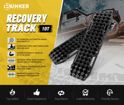 10 TON Black Recovery Track + Carry Bag (Pre Order) - OZI4X4 PTY LTD