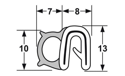 PW052 Pinchweld Rubber Door Trim Car Van Caravan Bootseal Toolbox Seal per metre (Online Only) - OZI4X4 PTY LTD