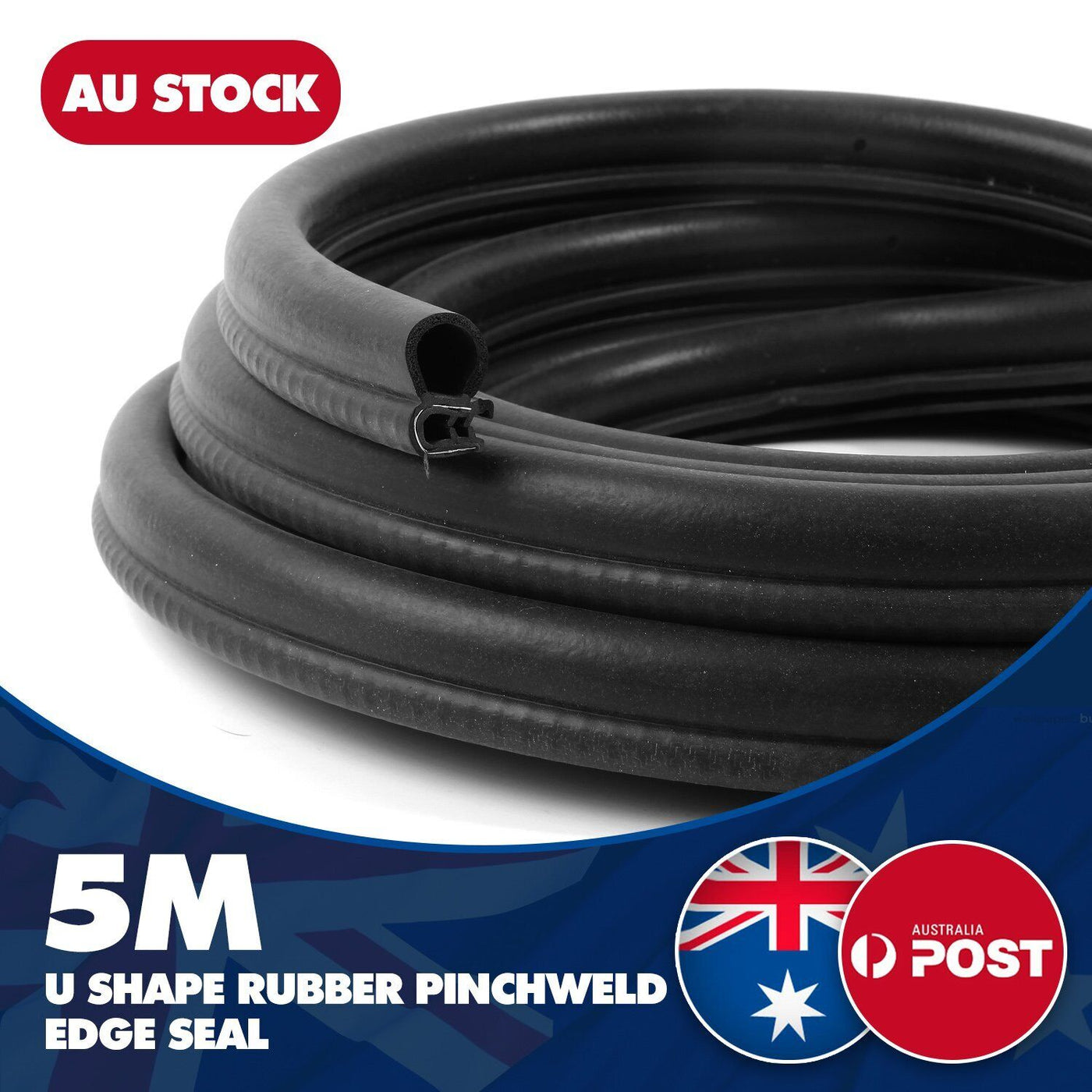 UNIVERSAL DOOR SEAL DOOR TRIM PINCH WELD PINCHWELD CAR VAN CARAVAN RUBBER 196" (Online Only) - OZI4X4 PTY LTD