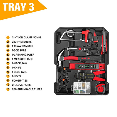 MasterSpec 1180pcs Tool Box Trolley Set  (Online Only) - OZI4X4 PTY LTD