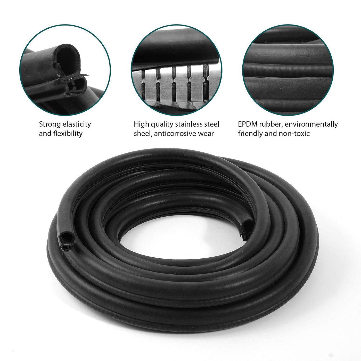 UNIVERSAL DOOR SEAL DOOR TRIM PINCH WELD PINCHWELD CAR VAN CARAVAN RUBBER 196" (Online Only) - OZI4X4 PTY LTD