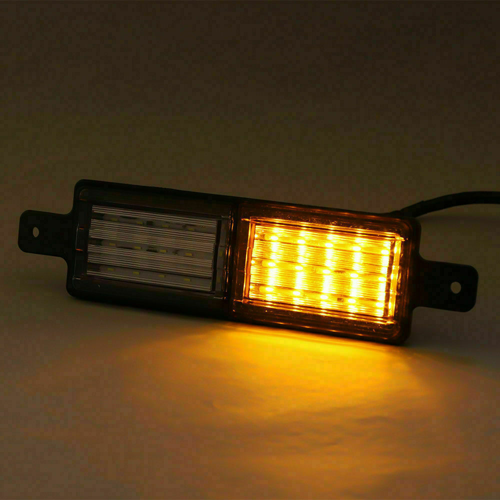 2x 30 LED Bullbar Indicator Lights Front DRL Amber Park For Marker Lamp - OZI4X4 PTY LTD