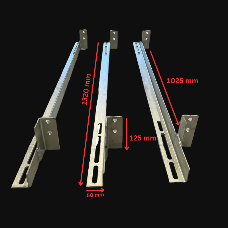 Chassis Brackets Steel Suits Most Trays Standard Size (120 Height) - OZI4X4 PTY LTD