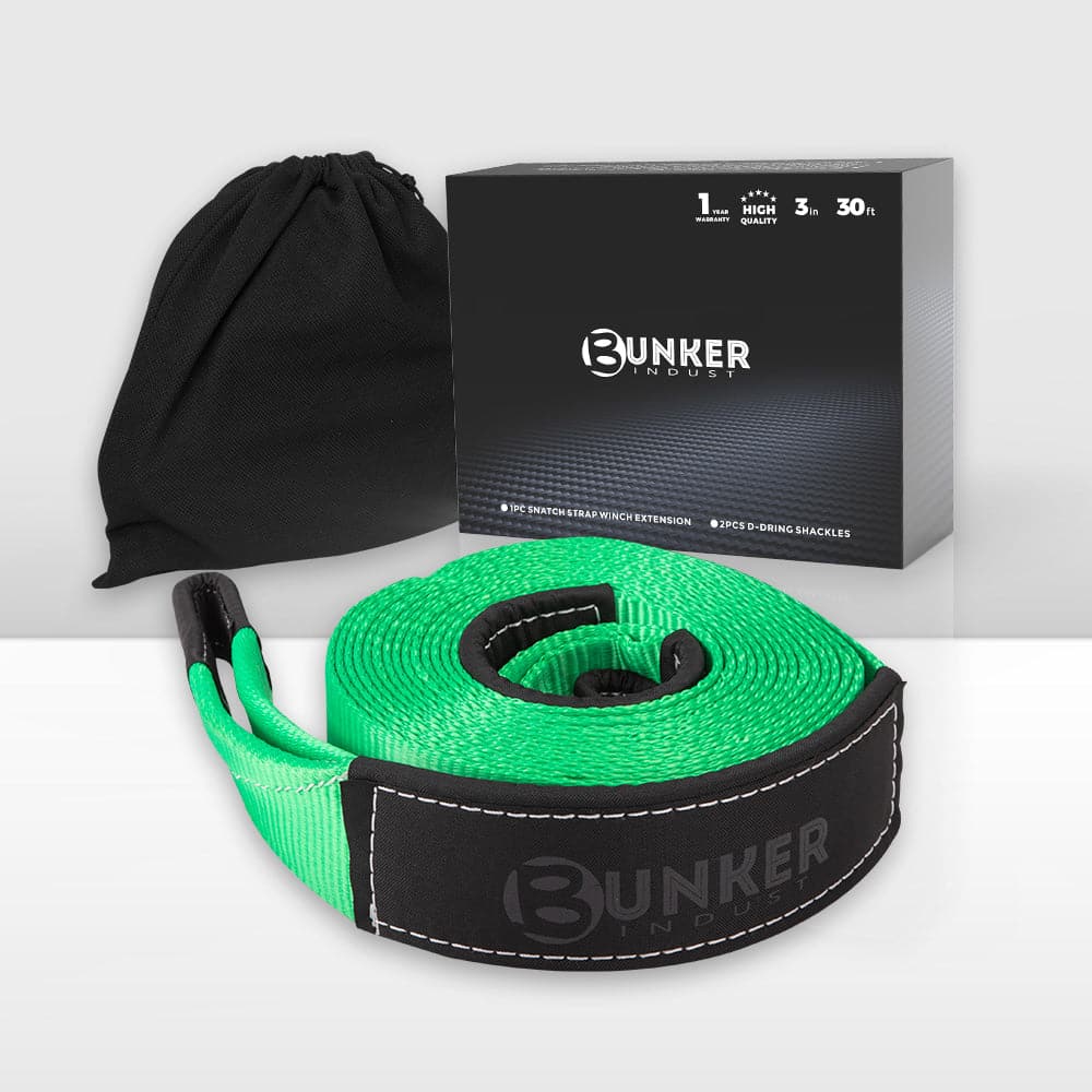 3" x 30ft Green Snatch Strap (Online only) - OZI4X4 PTY LTD