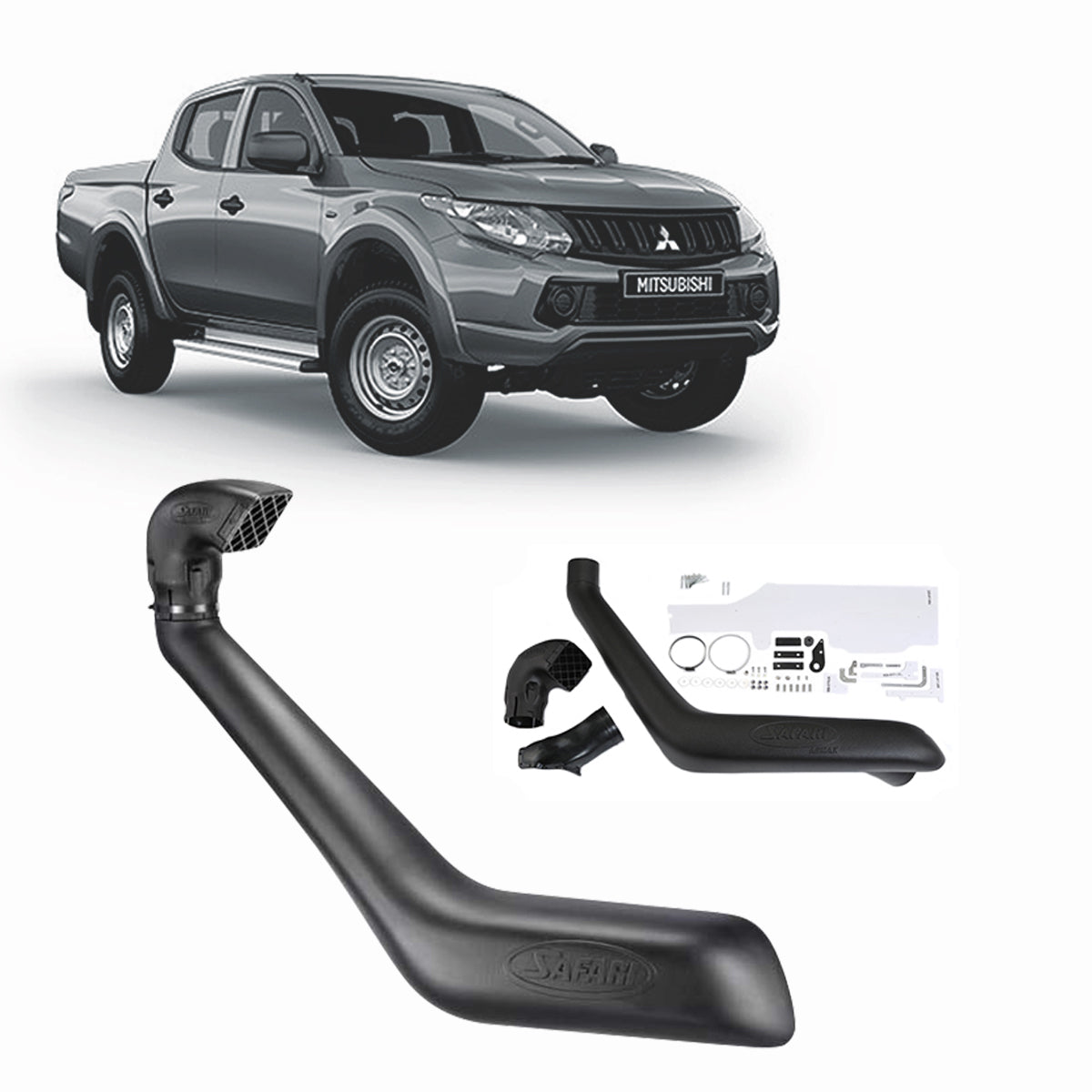 Safari Snorkel to suit Mitsubishi Triton (05/2015 - 11/2018) - OZI4X4 PTY LTD