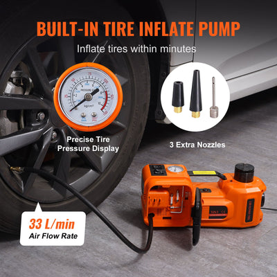 Electric Hydraulic Car Floor Jack 5 Ton 12V w/Impact Wrench Inflator Pump - OZI4X4 PTY LTD