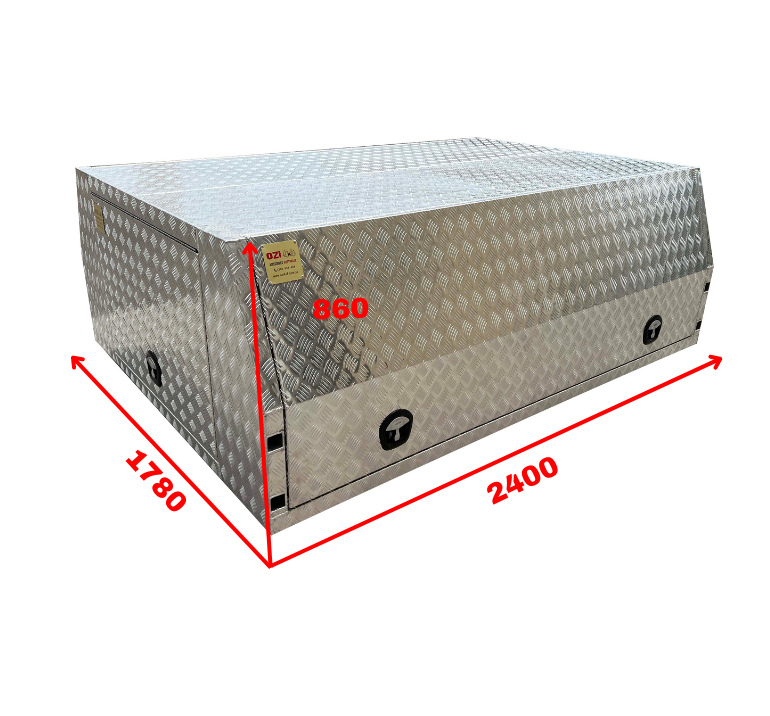 Premium 2400 Checker Plate Canopy Jack Off Compatible (Pre Order) - OZI4X4 PTY LTD