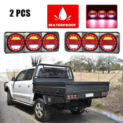 Pair 90 LED Tail Lights 3 LED Combination Stop Tail Indicator Reverse Truck UTE - OZI4X4 PTY LTD
