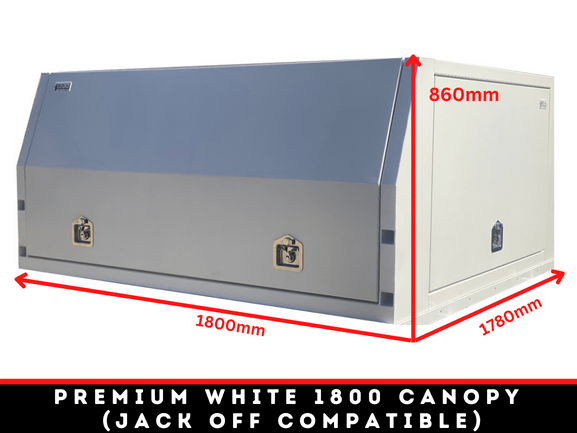 Premium White 1800 Canopy (Jack Off Compatible) - OZI4X4 PTY LTD