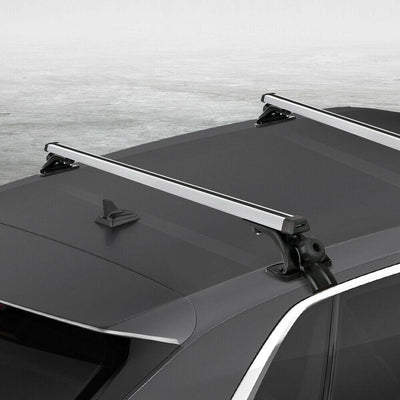 Universal Car Roof Rack Cross Bars Aluminium Silver Adjustable 145cm Brackets (Online Only)