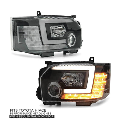 Led/Halo Head Lights Suitable For Toyota Hiace 2014-2020 - OZI4X4 PTY LTD