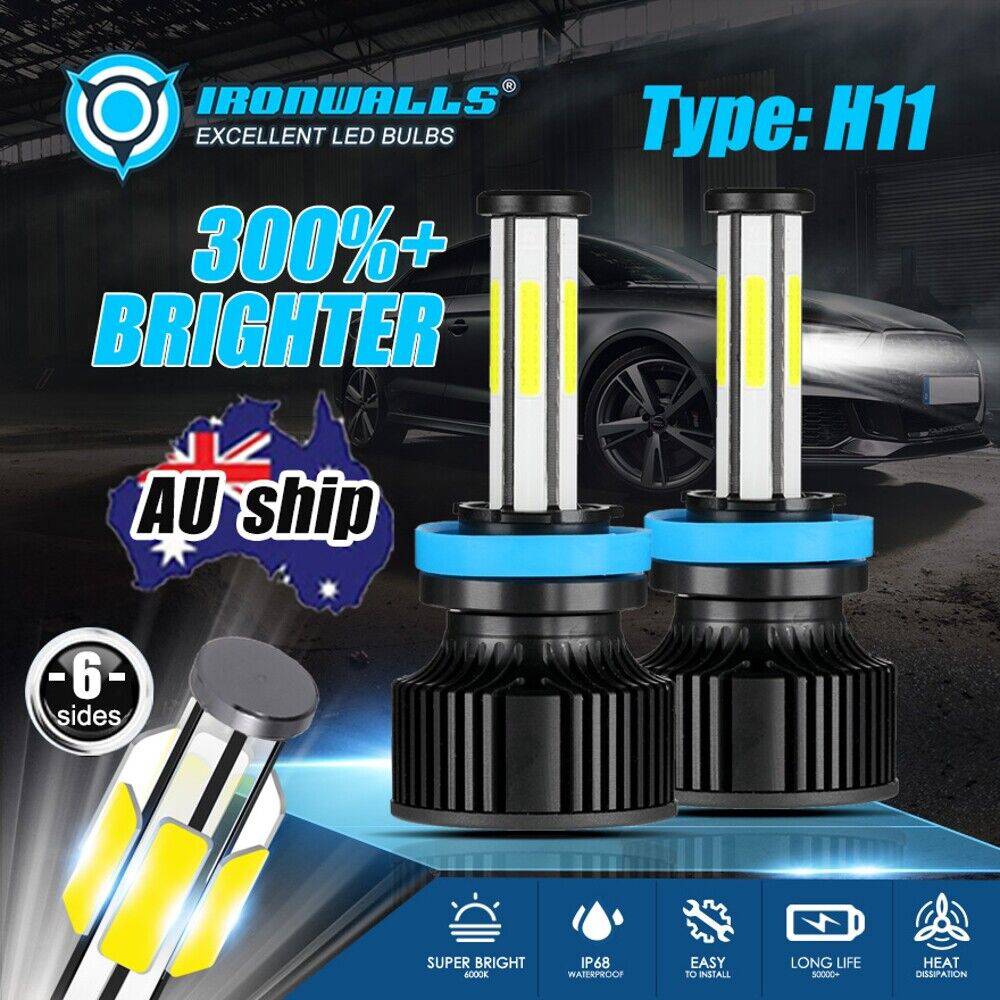H9 H11 LED Headlight Globes Bulbs For Ford Ranger PX2 XL XLT (Online Only) - OZI4X4 PTY LTD